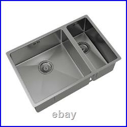 1.5 Bowl Inset or Undermounted Brushed Stainless Finish Kitchen Sink 670x440
