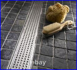 1100mm Linear Shower Drain Stainless Steel Wetroom Channel Gully (Design 13)