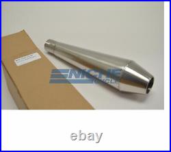 12 Stainless Steel Performance Motorcycle Muffler Reverse Cone Brushed 1.375