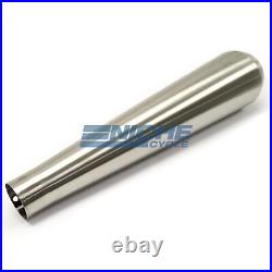 16.5 Stainless Steel Muffler No Baffle Megaphone Brushed 1.5,1.625,1.75