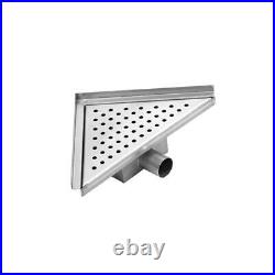 262mm Brushed Stainless Steel Corner Shower Drain Grate