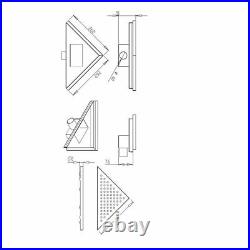 262mm Brushed Stainless Steel Corner Shower Drain Grate