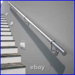 3.6m Stainless Steel Brushed Hand Rail Kit Indoor Outdoor Modern Handrail