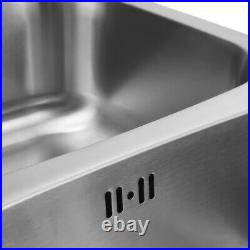 304 Brushed Stainless Steel Kitchen Sink Undermount Twin Bowls with Free Wastes