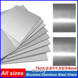 304 Stainless Steel Sheet Thickness 0.8/1/1.5/2/3/4mm Metal Sheet Brushed Metal