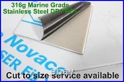 316g Marine Grade Stainless Steel Sheet 1.2mm 18swg Brushed Finish SSS316 RIB