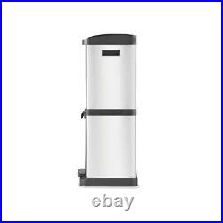 34L Brushed Stainless Steel 2 Tier Bin, With Convenient side carry handles