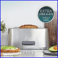 4-Slice Toaster with Extra Long Slots and High-Lift Brushed Stainless Steel