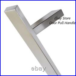48 Long Door Pull Handle Offset Square 304 Stainless Steel Brushed
