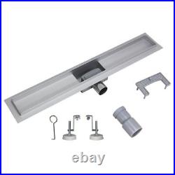 600mm to 1500mm Stainless Steel Wetroom Shower Drain Channel Trap Gully (#12)