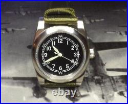 A Custom Made'WW2 A11' Style Homage Mecha-Quartz Hybrid Watch. 36mm 200m WR