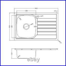 Astini Cagliari 1.0 Bowl Brushed Stainless Steel Kitchen Sink & Waste