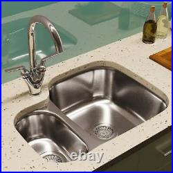 Astini Renzo 1.5 Bowl Brushed Stainless Steel Undermount Kitchen Sink LHSB
