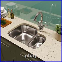 Astini Renzo 1.5 Bowl Brushed Stainless Steel Undermount Kitchen Sink RHSB