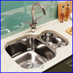 Astini Renzo 1.5 Bowl Brushed Stainless Steel Undermount Kitchen Sink & Waste