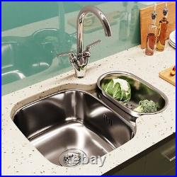 Astini Renzo 1.5 Bowl Brushed Stainless Steel Undermount Reversible Kitchen Sink