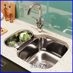 Astini Renzo 1.5 Bowl Brushed Stainless Steel Undermount Reversible Kitchen Sink