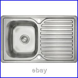 Astini Velia 1.0 Bowl Brushed Stainless Steel Kitchen Sink & Saturn B6008BS Tap