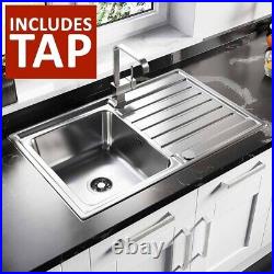 Astini Vicenza 1.0 Bowl Brushed Stainless Steel Kitchen Sink & 5EBS Tap