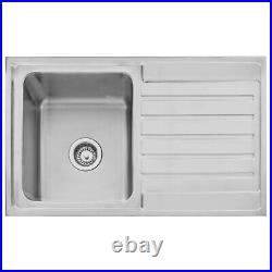 Astini Vicenza 1.0 Bowl Brushed Stainless Steel Kitchen Sink & 5EBS Tap