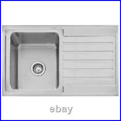 Astini Vicenza 1.0 Bowl Brushed Stainless Steel Kitchen Sink & Waste AS5347