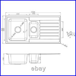 Astini Vicenza 1.5 Bowl Brushed Stainless Steel Kitchen Sink