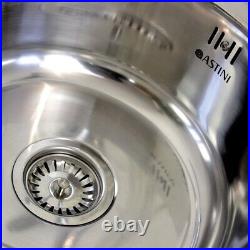 Astini Zerox 1.0 Bowl Brushed Stainless Steel Kitchen Sink & Waste AS5317