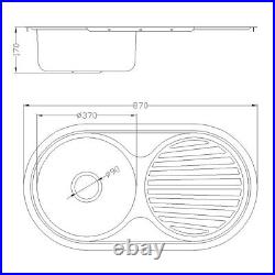 Astini Zerox 1.0 Bowl Brushed Stainless Steel Kitchen Sink & Waste AS5317