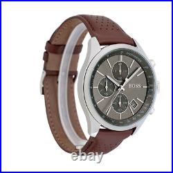 Authentic Brand New Hugo Boss Grand Prix Leather Watch Brown Hb1513476