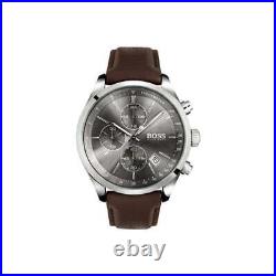 Authentic Brand New Hugo Boss Grand Prix Leather Watch Brown Hb1513476
