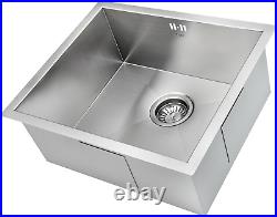 Axia, KS045, Brushed Stainless Steel Kitchen Sink, 500Mm X 430Mm, Undermount o