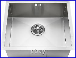 Axia, KS045, Brushed Stainless Steel Kitchen Sink, 500Mm X 430Mm, Undermount o