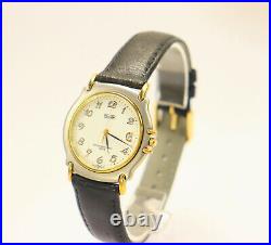 BELAIR Unisex Swiss Quartz Movement Brushed Stainless Steel Gold Plated Watch