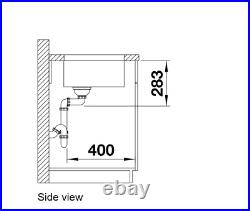 BLANCO Supra 500-U Single Bowl Kitchen Sink Undermount Brushed Stainless Steel