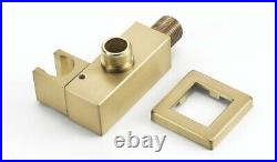 Bathroom Thermostatic Set Brushed Gold 12 Stainless Steel Ultra Thin Showerhead