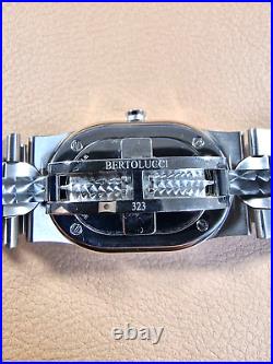 Bertolucci Serena 323 Gents Curved Silver Opalin Dial Quartz 29mm Rare