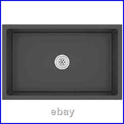 Black Stainless Steel Kitchen Sink 70x44x20 cm Brushed Finish