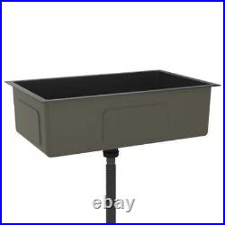 Black Stainless Steel Kitchen Sink 70x44x20 cm Brushed Finish