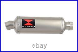 Black Widow Stainless Exhaust Silencer Muffler 300mm Hexagonal Slip On Un30h