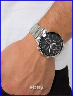 Boss Mens Watch Stainless Steel Silver Bracelet & Black Dial Hb1513509 Genuine