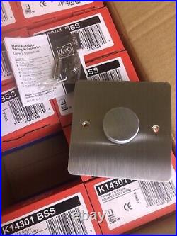Box Of 10 MK Edge K14301 BSS Dimmer Light Switches 1G Single 2 Way