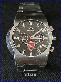 Breil Ducati Gents Chronograph Watch Black & Chrome Dial Brushed Stainless Steel