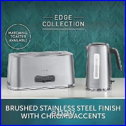 Breville Edge Kettle & 4 Slice Toaster Kitchen Set (Brushed Stainless Steel)