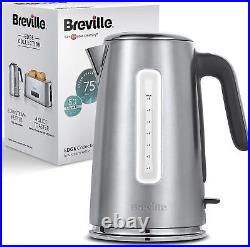 Breville Edge Kettle & 4 Slice Toaster Kitchen Set (Brushed Stainless Steel)