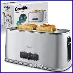 Breville Edge Kettle & 4 Slice Toaster Kitchen Set (Brushed Stainless Steel)