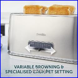 Breville Edge Kettle & 4 Slice Toaster Kitchen Set (Brushed Stainless Steel)