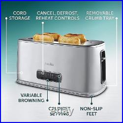 Breville Edge Kettle & 4 Slice Toaster Kitchen Set (Brushed Stainless Steel)