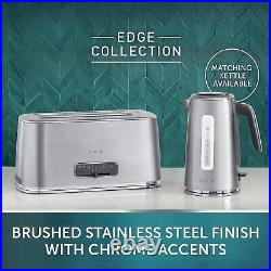 Breville Edge Kettle & 4 Slice Toaster Kitchen Set (Brushed Stainless Steel)