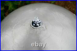 Brushed 60cm Stainless Steel Sphere Water Feature Fountain Cascade w LED Light