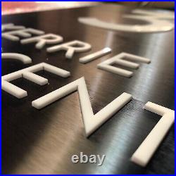 Brushed Black Stainless Steel LED Sign with 3D Characters Custom Made